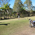 Brad teeing off