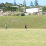 Spot the ball - this is Bert preparing to drop his 3rd catch for the day. 10 points for effort but!!